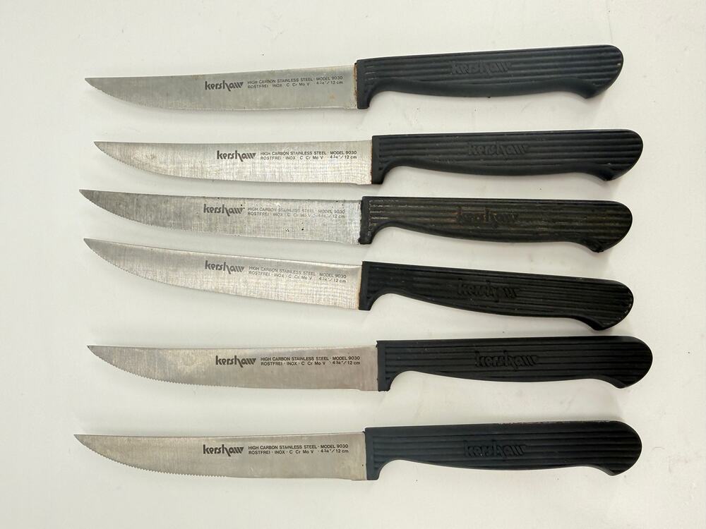 Kershaw Model 9030 Steak Knives Set of 6 Japan High Carbon Stainless Serrated